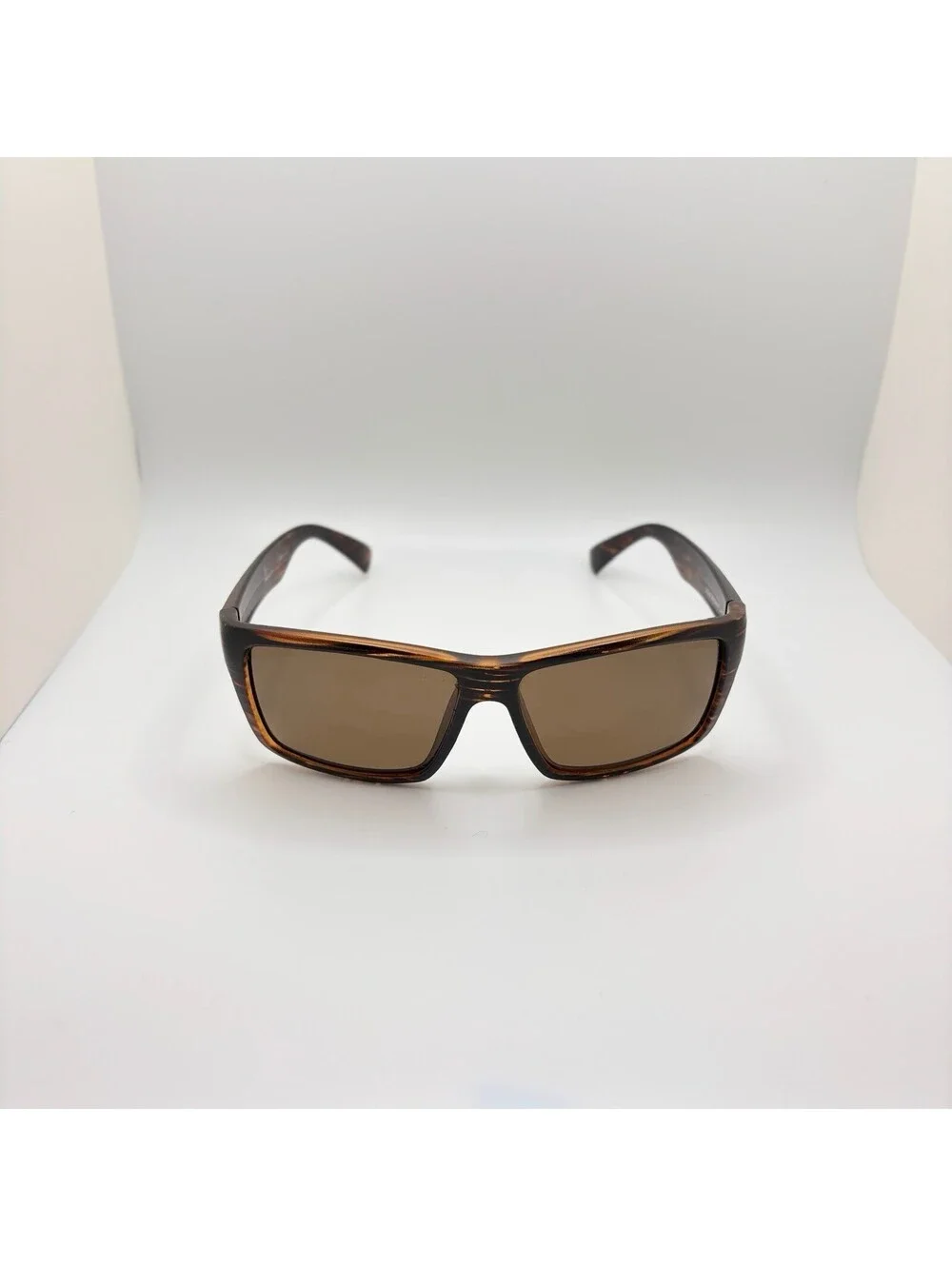 Unsinkable Polarized Echo Cedar/Brown Sunglasses Wood Grain Frames Brown Lense